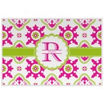 Suzani Floral Laminated Placemat w/ Name and Initial