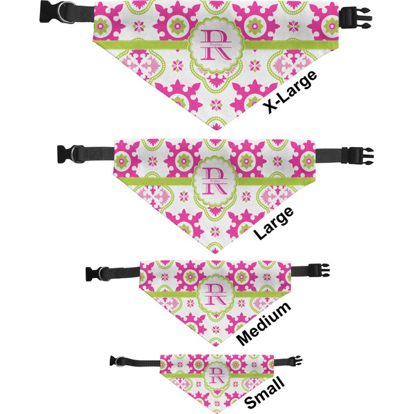 Suzani Floral Pet Bandana Sizes