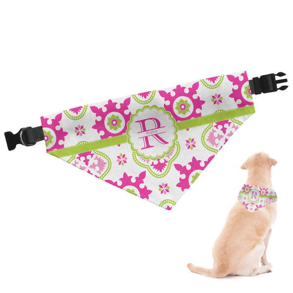 Custom Suzani Floral Dog Bandana - Small (Personalized)