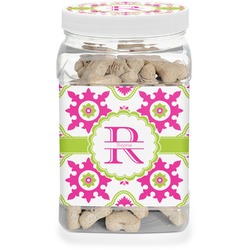 Suzani Floral Dog Treat Jar (Personalized)