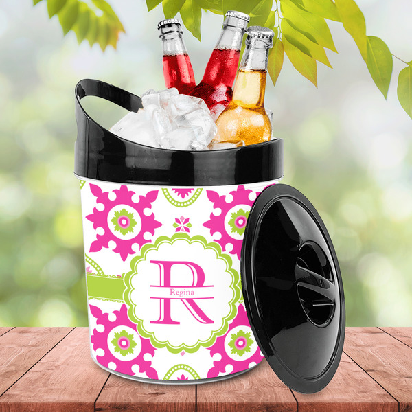 Suzani Floral Plastic Ice Bucket - LIFESTYLE