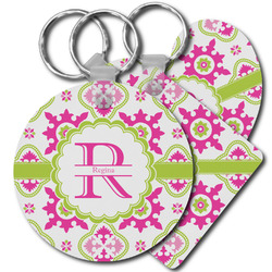Suzani Floral Plastic Keychain (Personalized)