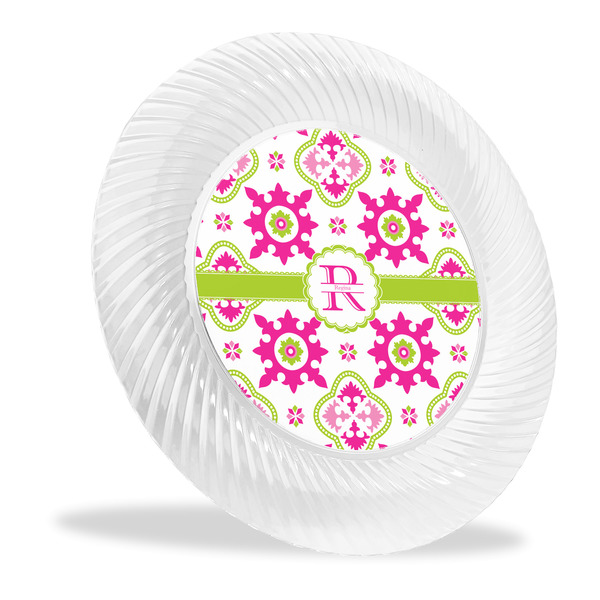 Custom Suzani Floral Plastic Party Dinner Plates - 10" (Personalized)