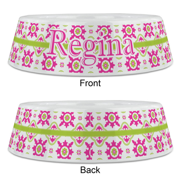 Suzani Floral Plastic Pet Bowls - Large - APPROVAL