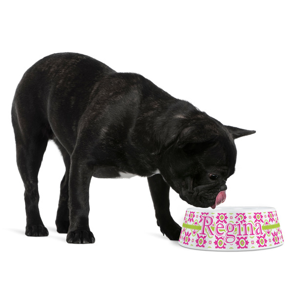 Suzani Floral Plastic Pet Bowls - Medium - LIFESTYLE