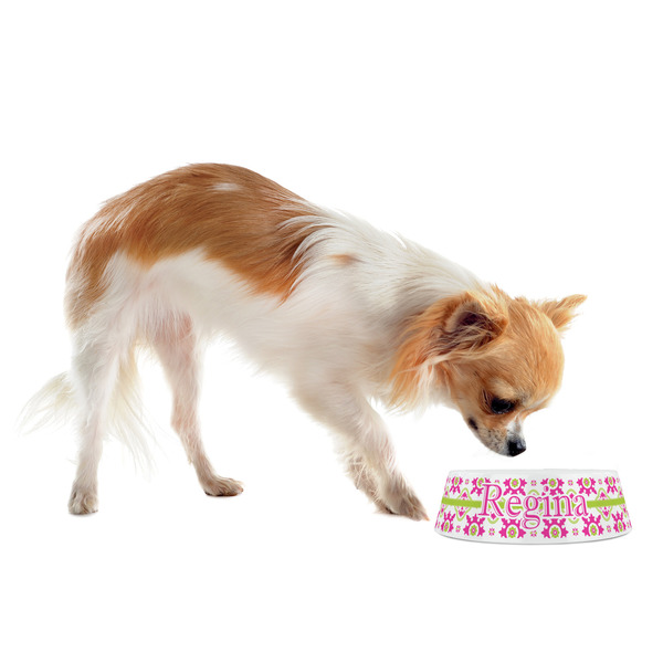 Suzani Floral Plastic Pet Bowls - Small - LIFESTYLE
