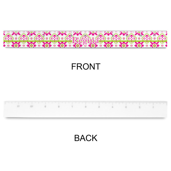 Suzani Floral Plastic Ruler - 12" - APPROVAL