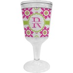 Suzani Floral Wine Tumbler - 11 oz Plastic (Personalized)