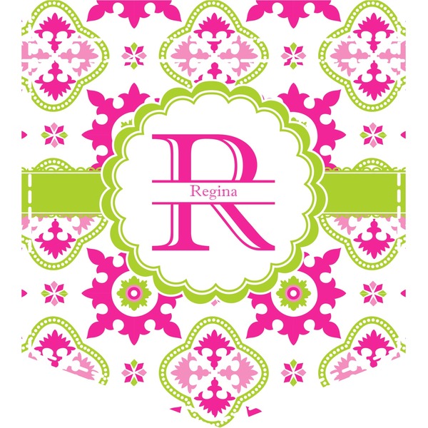 Custom Suzani Floral Iron On Faux Pocket (Personalized)