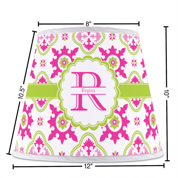 Suzani Floral Poly Film Empire Lampshade - Dimensions