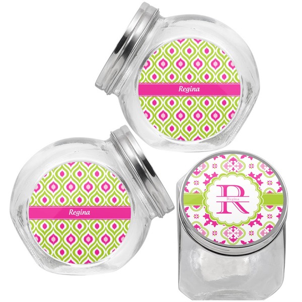 Suzani Floral Puppy Treat Jar - Top Left Right