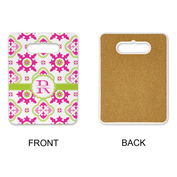 Suzani Floral Rectangle Trivet with Handle - APPROVAL