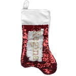 Suzani Floral Reversible Sequin Stocking - Red (Personalized)