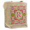 Suzani Floral Reusable Cotton Grocery Bag - Front View