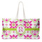 Suzani Floral Large Rope Tote Bag - Front View