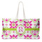 Suzani Floral Large Tote Bag with Rope Handles (Personalized)
