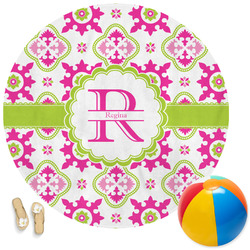 Suzani Floral Round Beach Towel (Personalized)