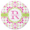Suzani Floral Round Coaster Rubber Back - Single