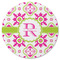 Suzani Floral Round Rubber Backed Coaster (Personalized)