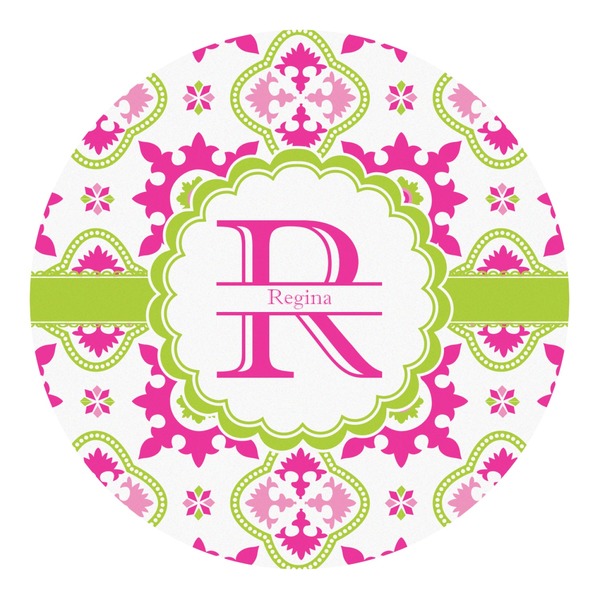 Custom Suzani Floral Round Decal - Medium (Personalized)