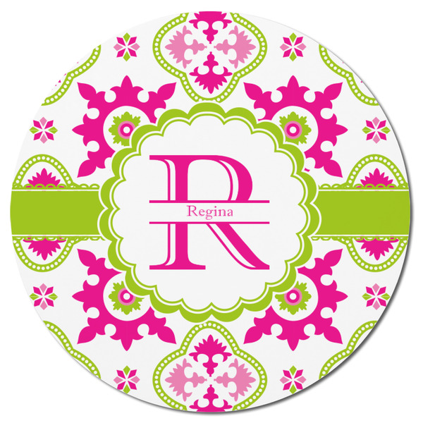 Suzani Floral Round Fridge Magnet - FRONT