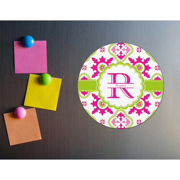 Suzani Floral Round Fridge Magnet - LIFESTYLE