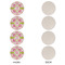 Suzani Floral Round Linen Placemats - APPROVAL Set of 4 (single sided)