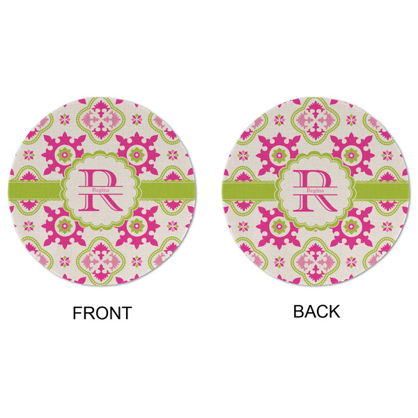 Suzani Floral Round Linen Placemats - APPROVAL (double sided)