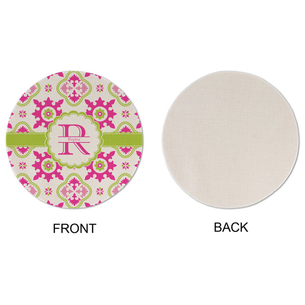 Suzani Floral Round Linen Placemats - APPROVAL (single sided)