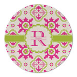 Suzani Floral Round Linen Placemat - Single Sided (Personalized)