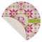 Suzani Floral Round Linen Placemats - Front (folded corner single sided)
