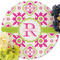 Suzani Floral Round Linen Placemats - Front (w flowers)