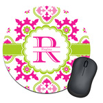 Suzani Floral Round Mouse Pad (Personalized)