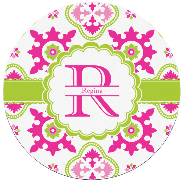 Suzani Floral Round Mousepad - APPROVAL