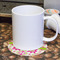 Suzani Floral Round Paper Coaster - With Mug