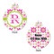 Suzani Floral Round Pet Tag - Front & Back