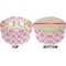 Suzani Floral Round Pouf Ottoman (Top and Bottom)