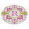 Suzani Floral Round Stone Trivet - Angle View