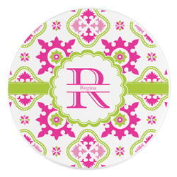 Suzani Floral Round Stone Trivet (Personalized)