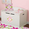Suzani Floral Round Wall Decal on Toy Chest