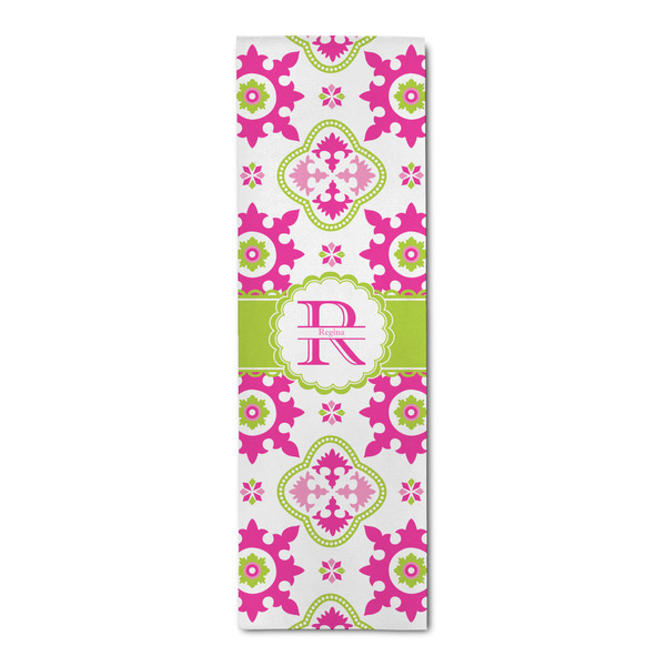 Custom Suzani Floral Runner Rug - 2.5'x8' w/ Name and Initial