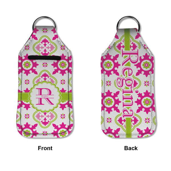 Suzani Floral Sanitizer Holder Keychain - Large APPROVAL (Flat)