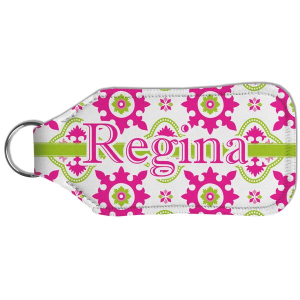 Suzani Floral Sanitizer Holder Keychain - Large (Back)