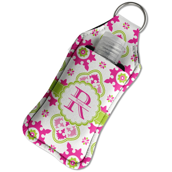 Suzani Floral Sanitizer Holder Keychain - Large in Case