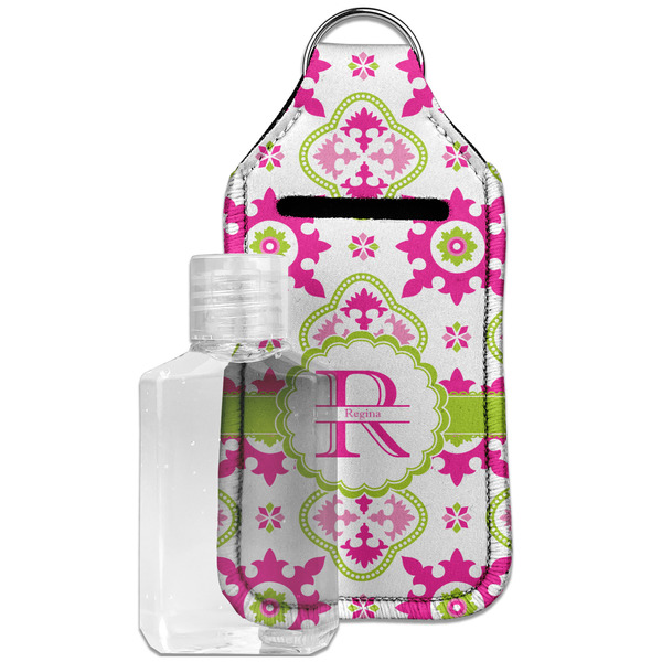 Custom Suzani Floral Hand Sanitizer & Keychain Holder - Large (Personalized)