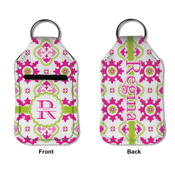 Suzani Floral Sanitizer Holder Keychain - Small APPROVAL (Flat)
