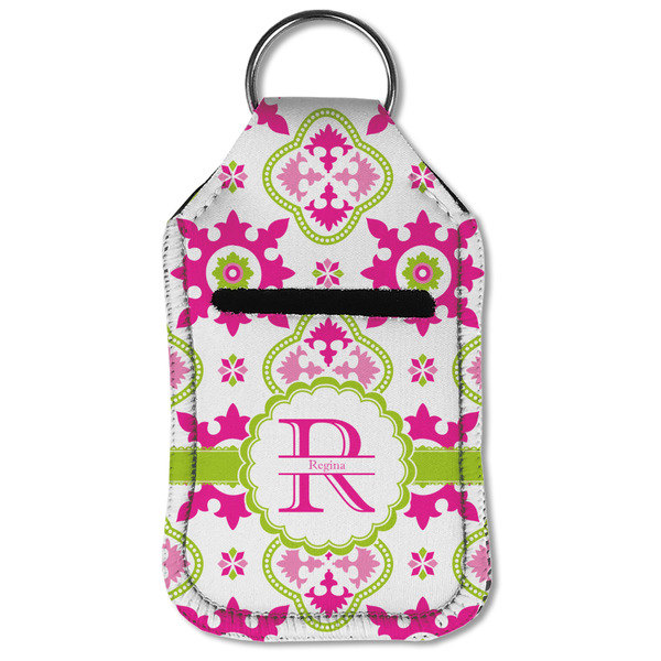 Suzani Floral Sanitizer Holder Keychain - Small (Front Flat)