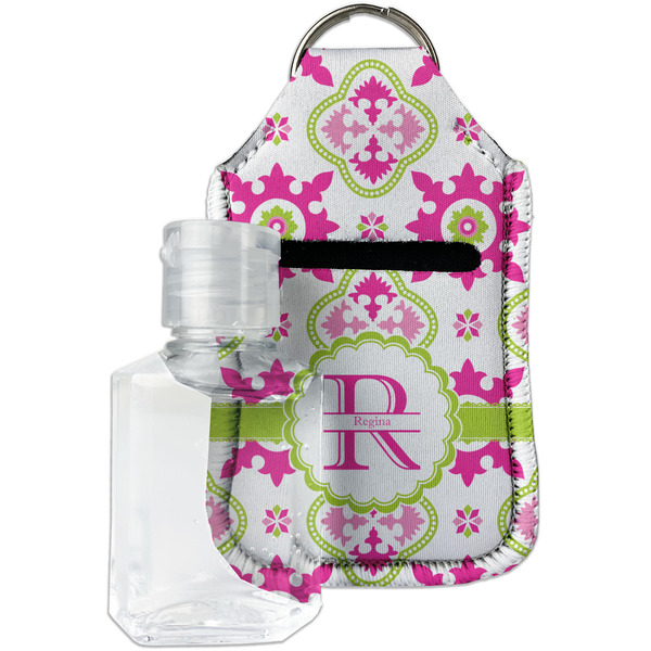 Custom Suzani Floral Hand Sanitizer & Keychain Holder (Personalized)