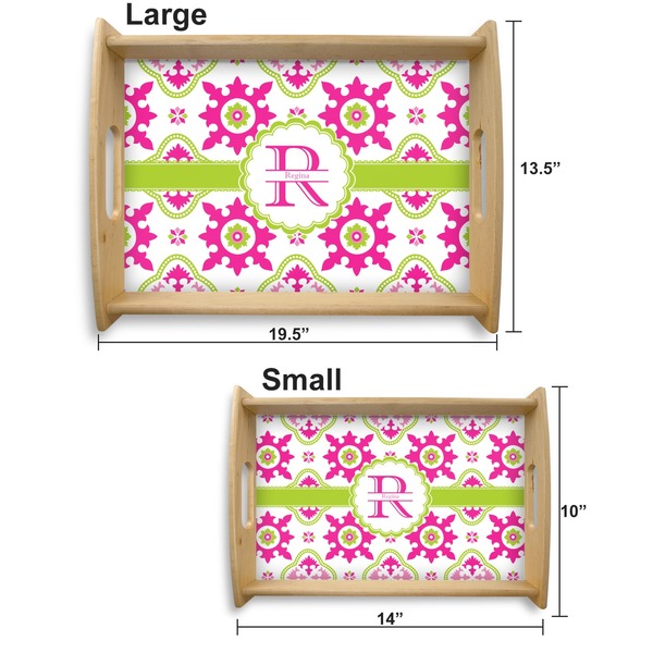 Suzani Floral Serving Tray Wood Sizes