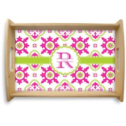 Suzani Floral Natural Wooden Tray - Small (Personalized)